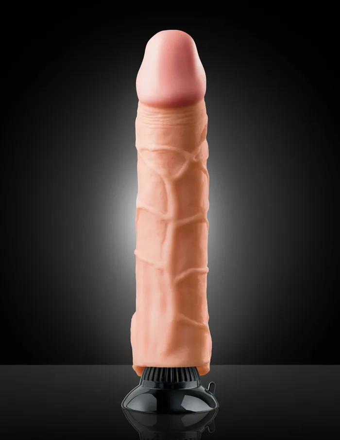 Dildos Pipedream Products Real Feel Deluxe No 11 11Inch Realistic Vibrator with Wallbanger Suction Cup
