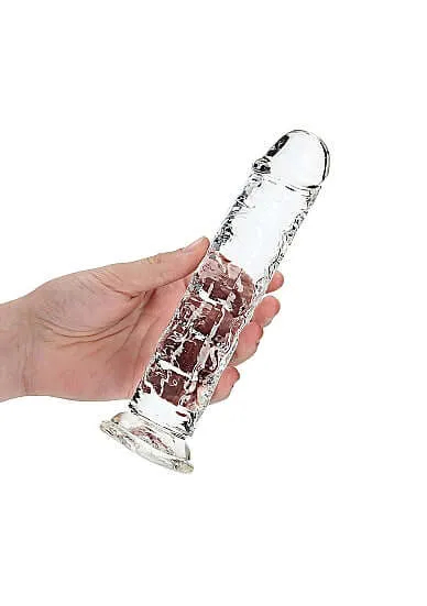 Dildos SHOTS AMERICA Realrock Clear Realistic Dildo 8 inches Experience Crystal Clear Pleasure