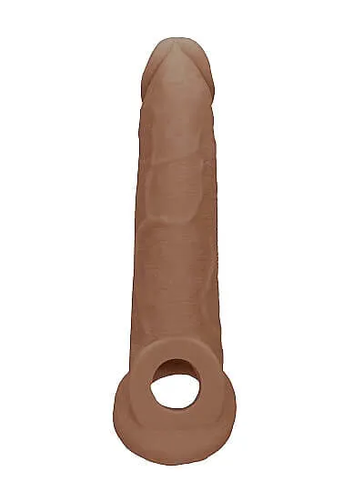 Dildos SHOTS AMERICA Realrock Penis Sleeve 9 Inches Experience the Ultimate Sensation with Shots Toys Medium Skin Tone Dong