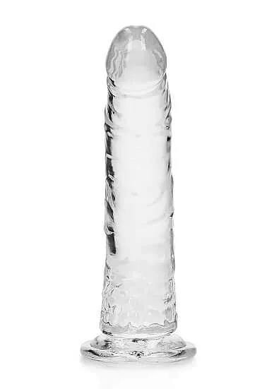 Dildos SHOTS AMERICA Realrock Slim Dildo 7 inches Transparent Clear Crystal Clear Pleasure