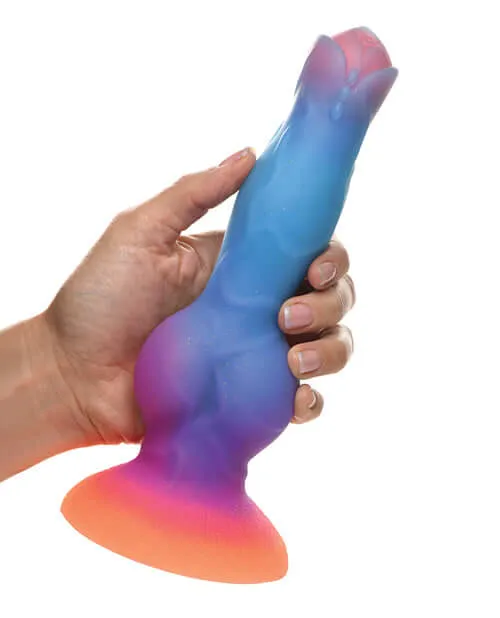 Dildos XR Brands Enter the Cosmos Creative Cocks Space Cock GlowInTheDark Silicone Dildo