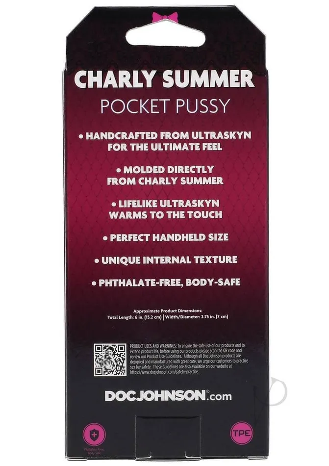 Doc Johnson Enterprises Signature Charly Summer Pocket Pussy Stroker Male Sex Toys