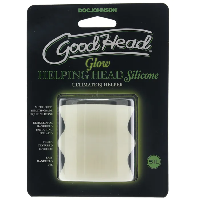 Doc Johnson Male Sex Toys GoodHead Glow In The Dark Helping Head Stroker