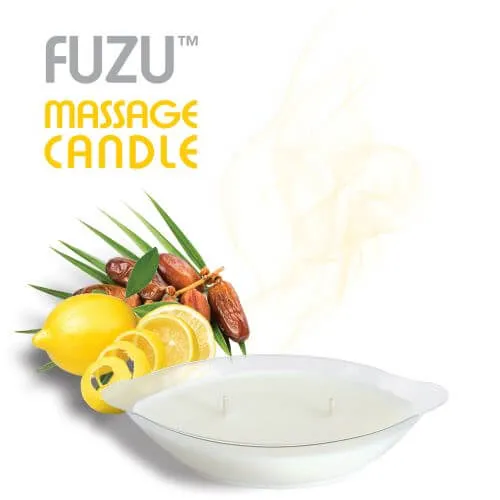 Doctor Love Couples Fuzu Massage Candle Fiji Dates and Lemon Peel 4 Oz