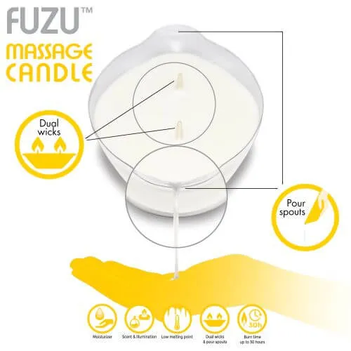 Doctor Love Couples Fuzu Massage Candle Fiji Dates and Lemon Peel 4 Oz
