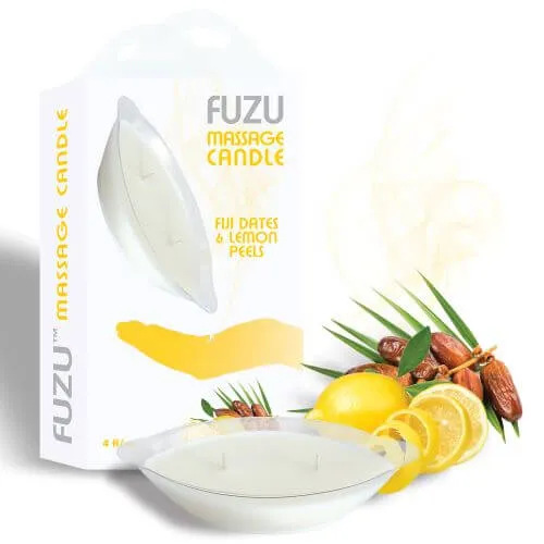 Doctor Love Couples Fuzu Massage Candle Fiji Dates and Lemon Peel 4 Oz
