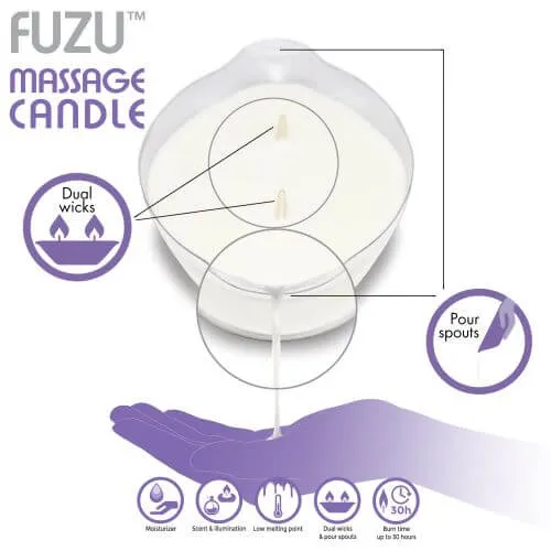Doctor Love Fuzu Massage Candle Lavender Mist 4 oz Moisturizing Scented Dual Wicks Couples