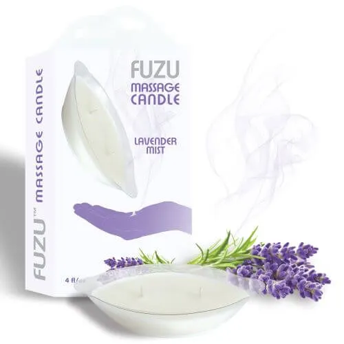 Doctor Love Fuzu Massage Candle Lavender Mist 4 oz Moisturizing Scented Dual Wicks Couples