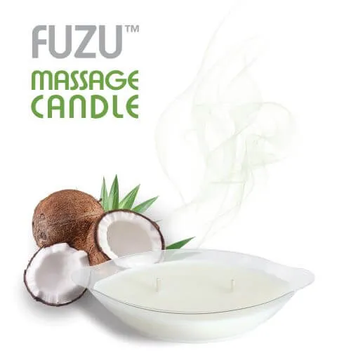 Doctor Love Vibrators Fuzu Coconut Passion Massage Candle 4 oz A Triple Treat of Romance Relaxation and Rejuvenation from Doctor Love
