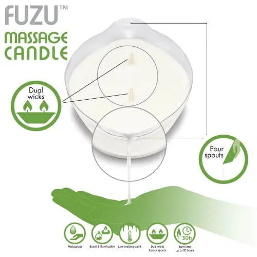 Doctor Love Vibrators Fuzu Coconut Passion Massage Candle 4 oz A Triple Treat of Romance Relaxation and Rejuvenation from Doctor Love