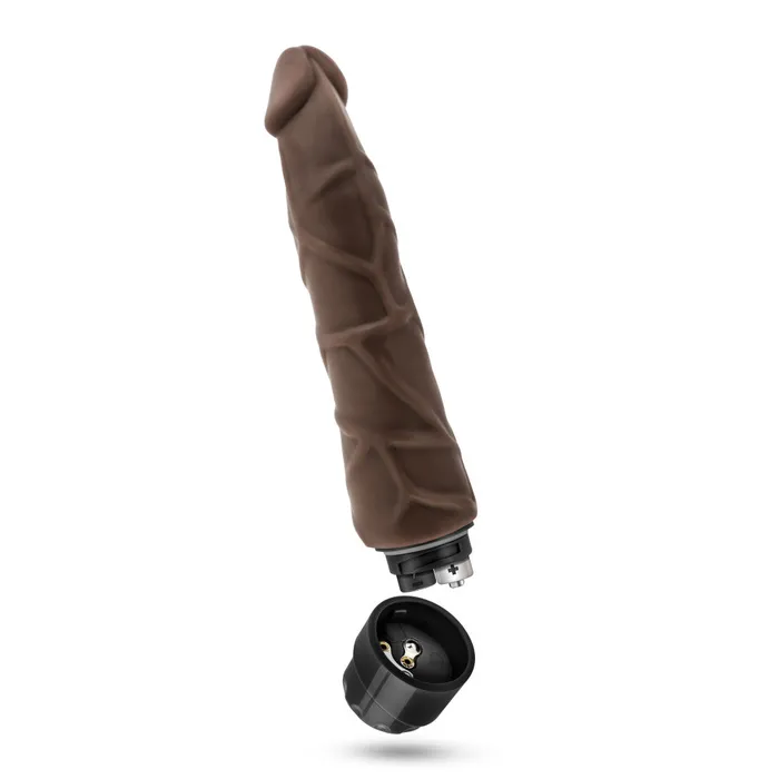 Dr Skin By Blush Cock Vibe 1 Realistic Chocolate 9Inch Long Vibrating Dildo Blush Vibrators