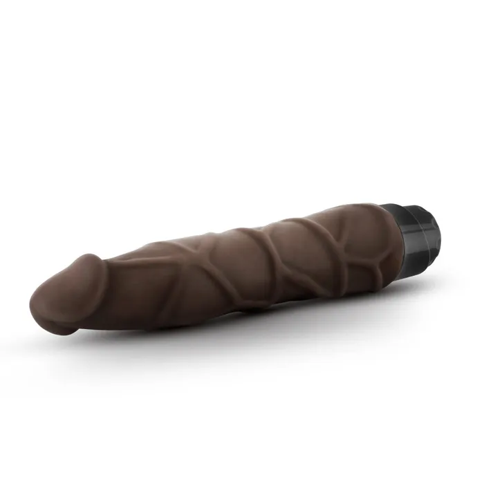 Dr Skin By Blush Cock Vibe 1 Realistic Chocolate 9Inch Long Vibrating Dildo Blush Vibrators