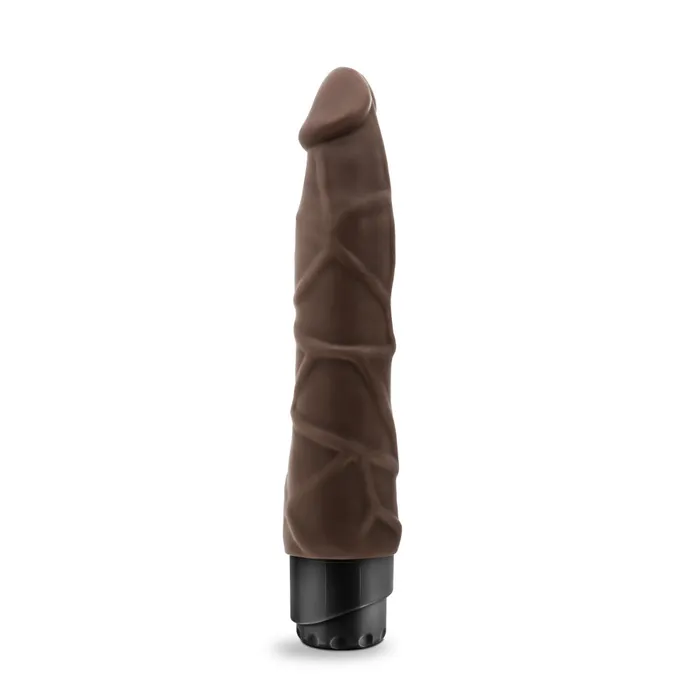 Dr Skin By Blush Cock Vibe 1 Realistic Chocolate 9Inch Long Vibrating Dildo Blush Vibrators