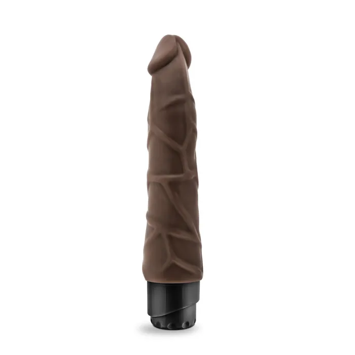 Dr Skin By Blush Cock Vibe 1 Realistic Chocolate 9Inch Long Vibrating Dildo Blush Vibrators