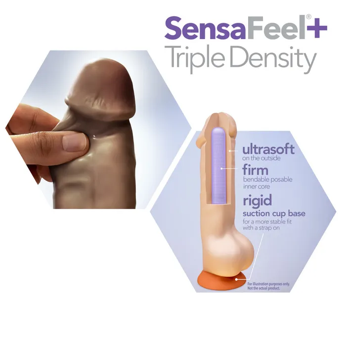 Dr Skin Plus By Blush Realistic Chocolate 85Inch Long Soft Yet Erect Posable Dildo With Balls Suction Cup Base Blush Dildos