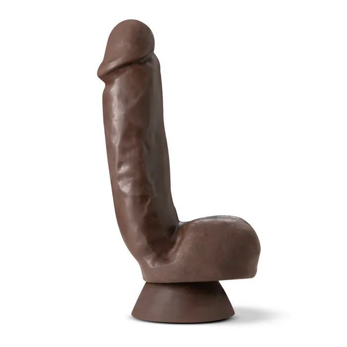 Dr Skin Plus By Blush Realistic Chocolate 85Inch Long Soft Yet Erect Posable Dildo With Balls Suction Cup Base Blush Dildos