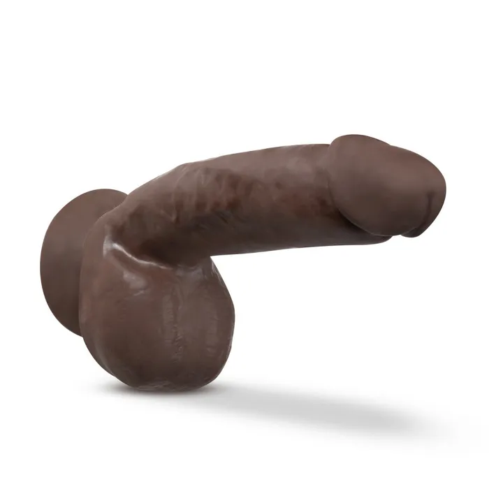 Dr Skin Plus By Blush Realistic Chocolate 85Inch Long Soft Yet Erect Posable Dildo With Balls Suction Cup Base Blush Dildos