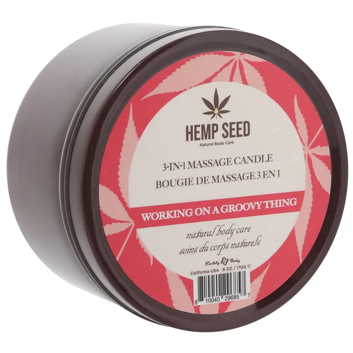 Earthly Body Female Sex Toys 3in1 Massage Candle 6oz170g in Working On A Groove Thing