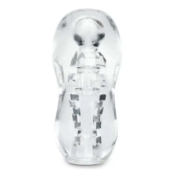 Elevate Solo Pleasure with Zolo Gripz Spinner A Clear Squeezable Masturbation Sleeve XGen Products Male Sex Toys
