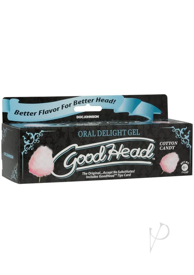 Enhancers Doc Johnson Enterprises Elevate Your Intimate Moments with GoodHead Oral Delight 4 Oz Cotton Candy Gel