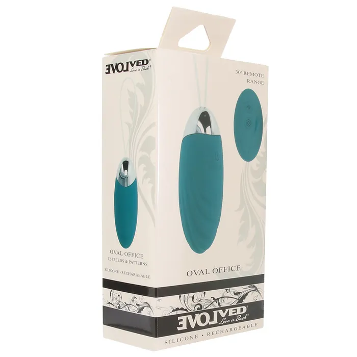Evolved Novelties Female Sex Toys Oval Office Egg Vibe with Remote in Teal