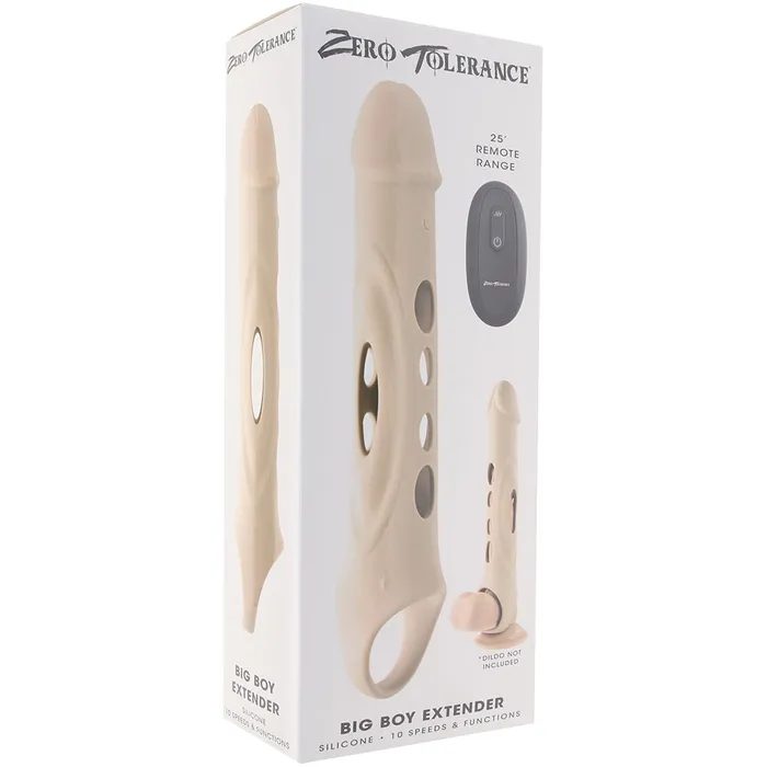 Evolved Novelties Male Sex Toys Zero Tolerance Big Boy Vibrating Extender in Light