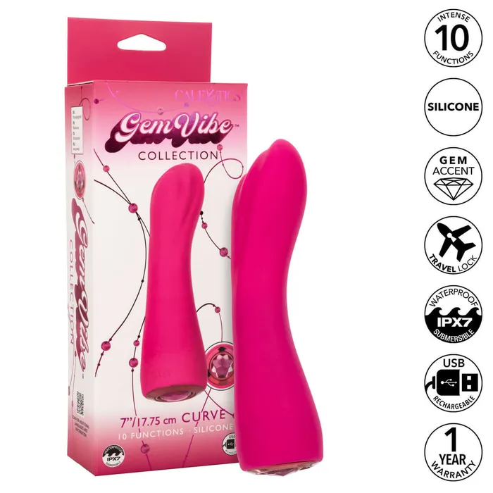 Experience Elegance and Ecstasy Gem Vibes Collection Glider Pink Vibrator California Exotic Novelties Vibrators