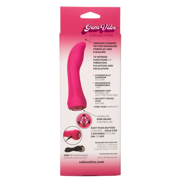 Experience Elegance and Ecstasy Gem Vibes Collection Glider Pink Vibrator California Exotic Novelties Vibrators