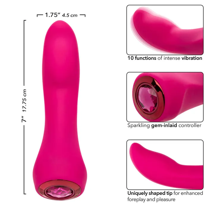 Experience Elegance and Ecstasy Gem Vibes Collection Glider Pink Vibrator California Exotic Novelties Vibrators