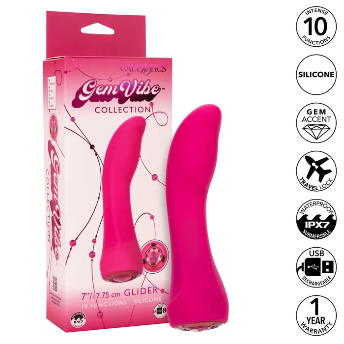 Experience Elegance and Ecstasy Gem Vibes Collection Glider Pink Vibrator California Exotic Novelties Vibrators