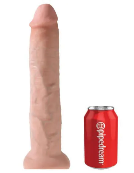 Experience Ultimate Realism with King Cock 13Inch Beige Dildo Pipedream Products Dildos