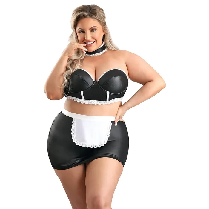 Fantasy Lingerie Play 5 Star Service Maid Black 3x4x FANTASY LINGERIE Anal