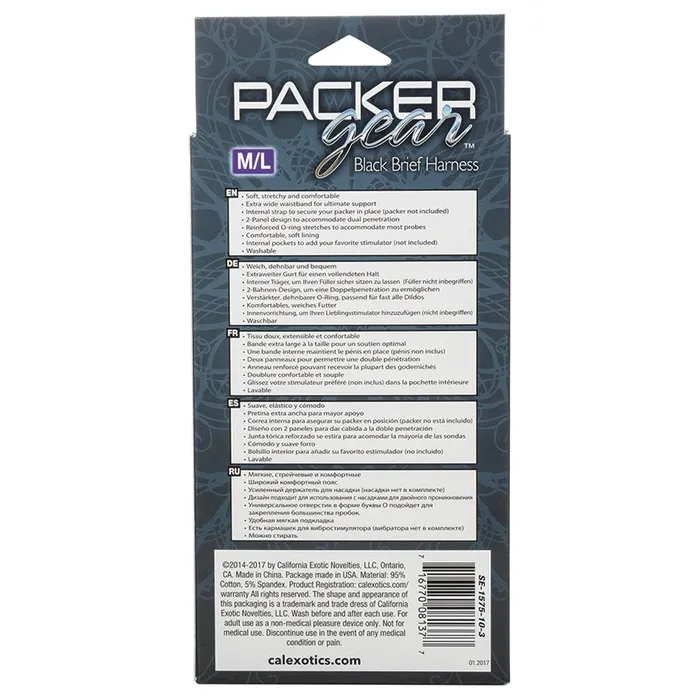 Female Sex Toys CAL EXOTICS Packer Gear Brief HarnessBlack ML
