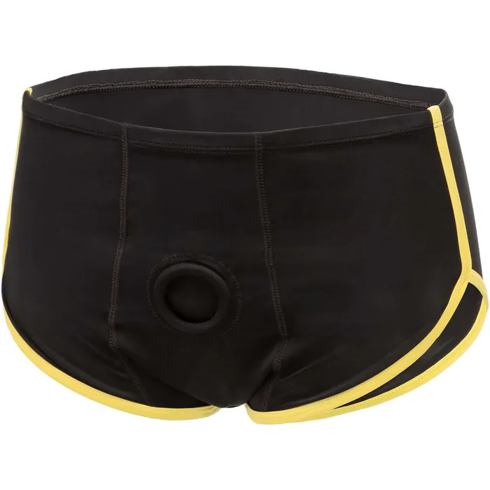Female Sex Toys California Exotic Novelties Boundless Black Yellow Brief 2X3X Discreet Comfortable Harness with Reinforced ORing