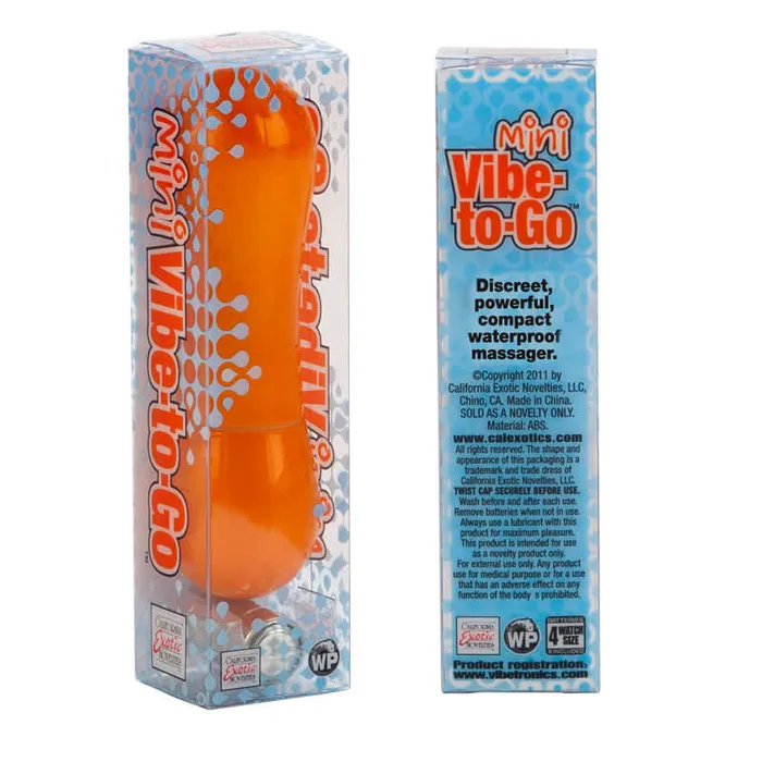 Female Sex Toys California Exotic Novelties Mini VibetoGo Orange Massager Discreet Compact Powerful Mini Vibrator for Women