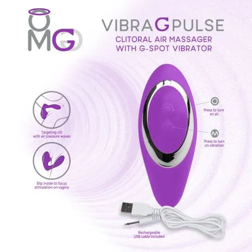 Female Sex Toys Doctor Love OMG Vibra G Pulse Clitoral Massager with GSpot Vibrator Purple Explore Waves of Pleasure