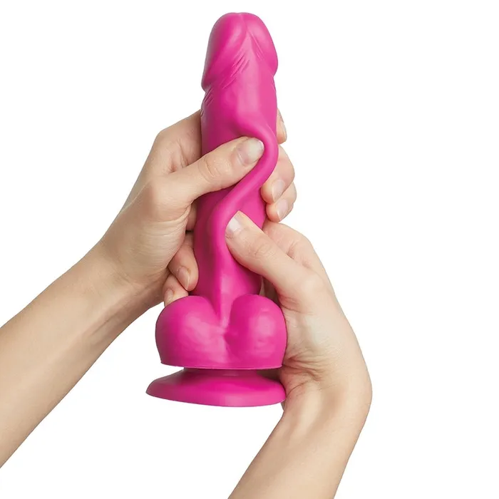 Female Sex Toys LOVELY PLANET Strap On Me Sliding Skin Realistic DildoFuchsia L