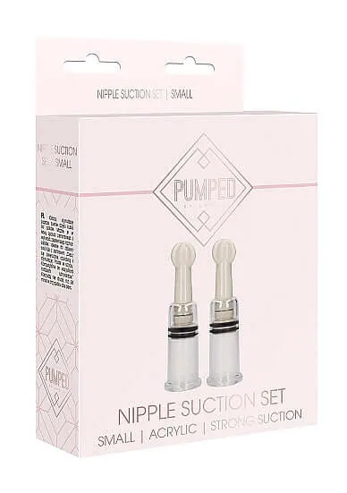 Female Sex Toys SHOTS AMERICA Pumped Nipple Suction Set Small Elevate Stimulation with Sensual Suction