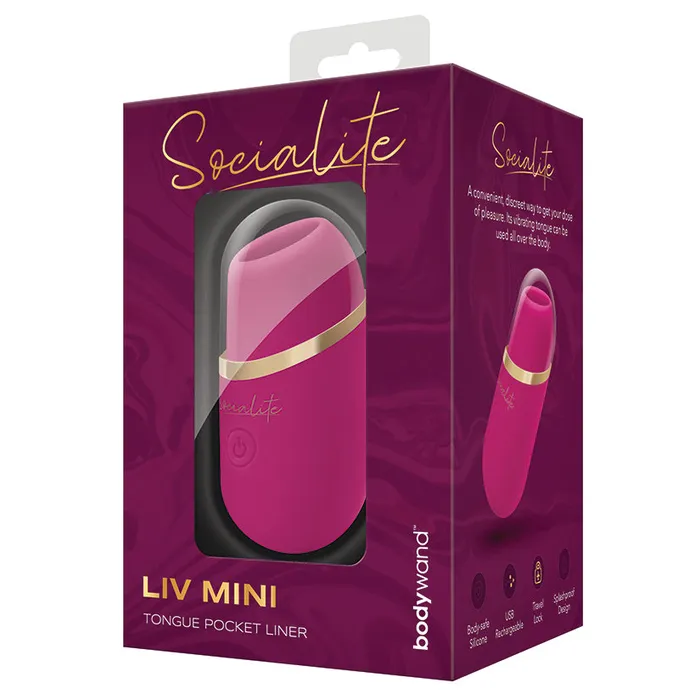 Female Sex Toys XGEN Bodywand Socialite Liv Mini Tongue Poc