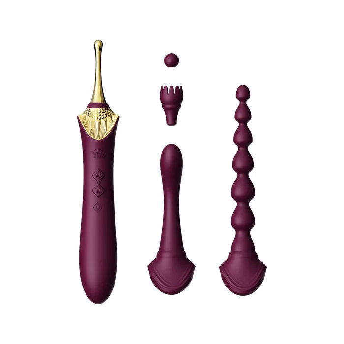 Female Sex Toys ZALO Bess 2 Clitoral Massager Targeted Stimulation Clit Massager with 8 Vibration Modes Waterproof Sex Toy USB Rechargeable Batter 1yr Warranty Velvet Purple ZALO