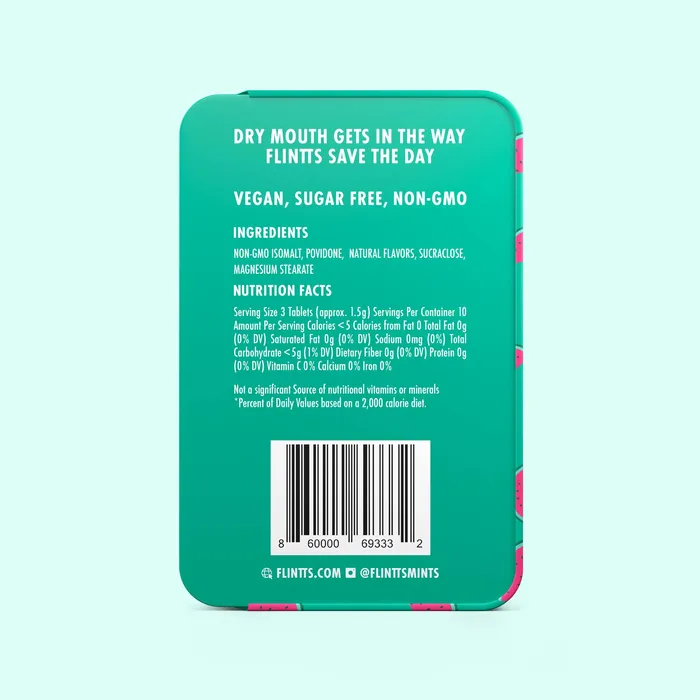 Flintts Mints Enhancers Flintts Mouth Mints 2 Pack Cool Watermelon FStrength 100