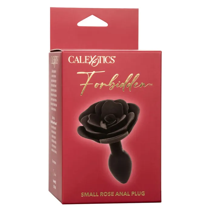 Forbidden Small Rose Anal Plug Premium Silicone Black Butt Plug California Exotic Novelties Anal