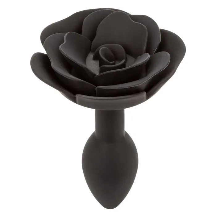 Forbidden Small Rose Anal Plug Premium Silicone Black Butt Plug California Exotic Novelties Anal