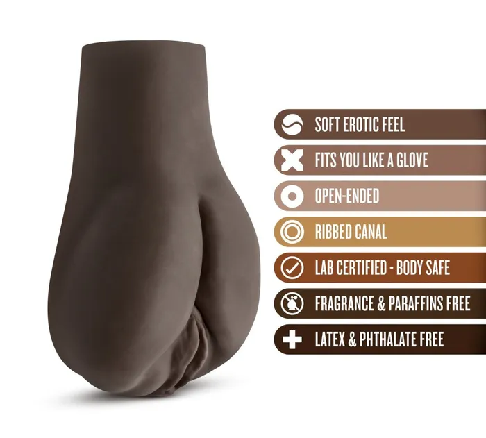 Hot Chocolate By Blush Doggy Style Deanna Realistic Chocolate Vibrating Masturbator Stroker Blush Male Sex Toys