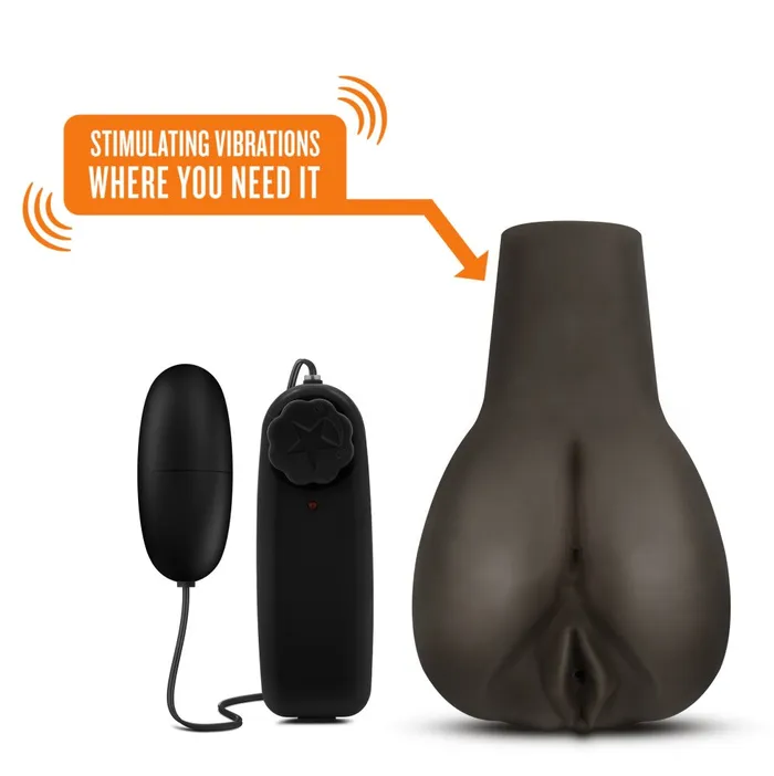 Hot Chocolate By Blush Doggy Style Deanna Realistic Chocolate Vibrating Masturbator Stroker Blush Male Sex Toys