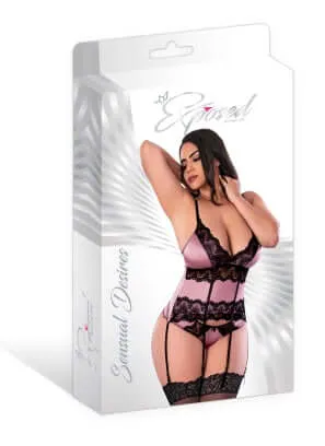 Magic Silk Lingerie Sensual Desires Basque and Tanga Set Mauve 2XL Size 2024 Magic Silk Lingerie Male Sex Toys