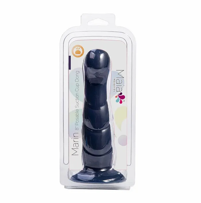Maia Toys Dildos Marin 8 Inches Liquid Silicone Suction Cup Dong Blue