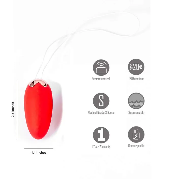 Maia Toys Female Sex Toys Maia Toys Shortcake Strawberry Shaped Rechargeable Egg Vibrator Sweet Sensations in a Silky Package