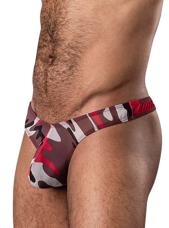 Male Power Lingerie Male Sex Toys CUMOUFLAGE Bong Thong Red SM Stretch Camouflage Thong with Contoured Pouch by Male Power Male Power Lingerie Male Sex Toys CUMOUFLAGE Bong Thong Red SM Stretch Camouflage Thong with Contoured Pouch by Male Power