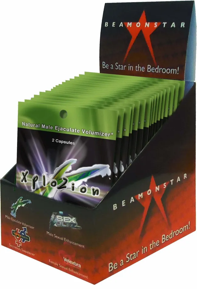 Male Sex Toys Assorted Pill Vendors Xplozion Ejaculate Volumizer 16 Capsules Display AllNatural Male Climax Enhancer Male Sex Toys Assorted Pill Vendors Xplozion Ejaculate Volumizer 16 Capsules Display AllNatural Male Climax Enhancer